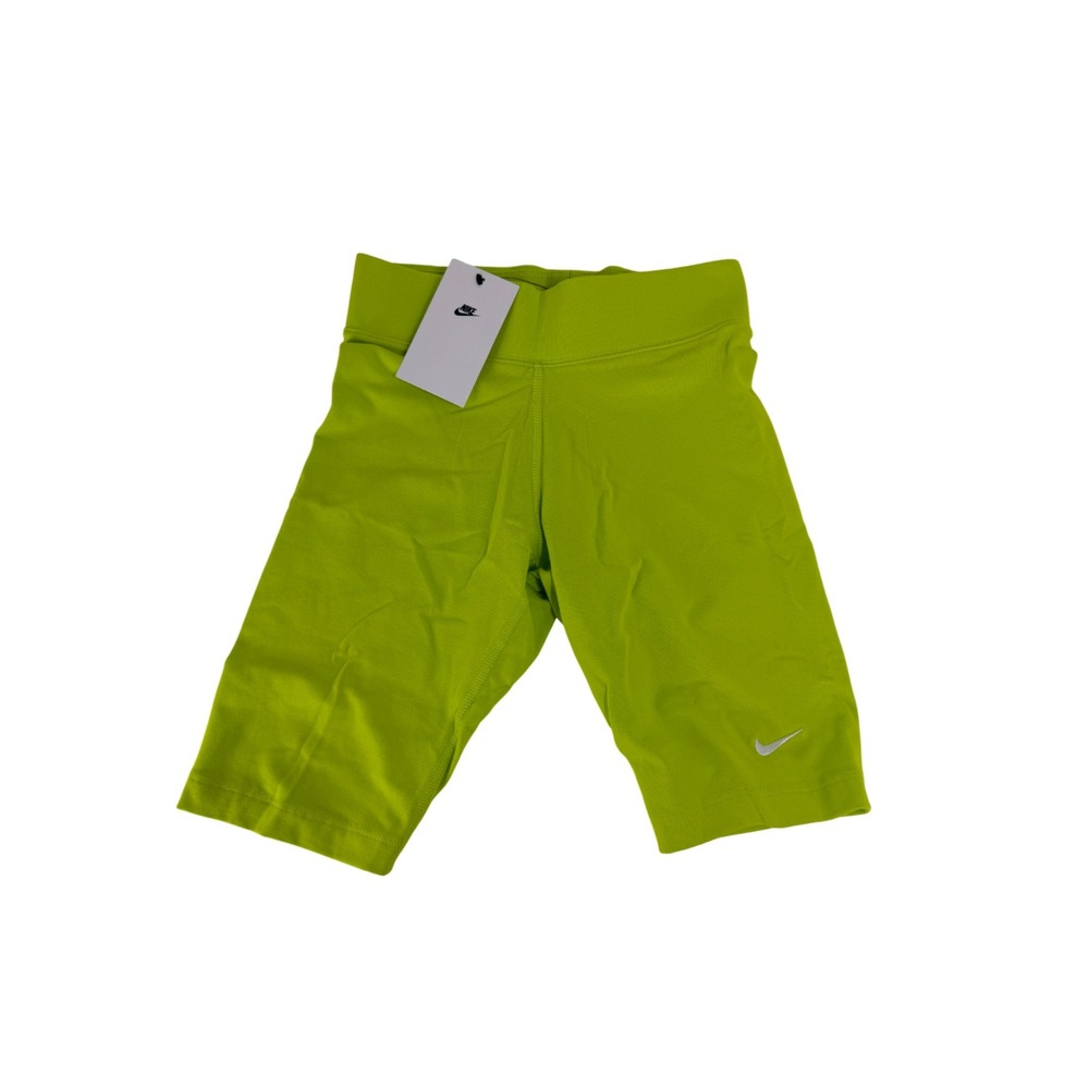 Nike Neon Green Womens Sportswear Bike Workout Shorts Size S CZ8526-321 New